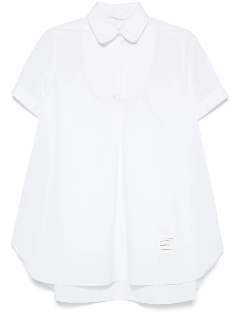 

Поплиновая туника с манишкой THOM BROWNE, белый