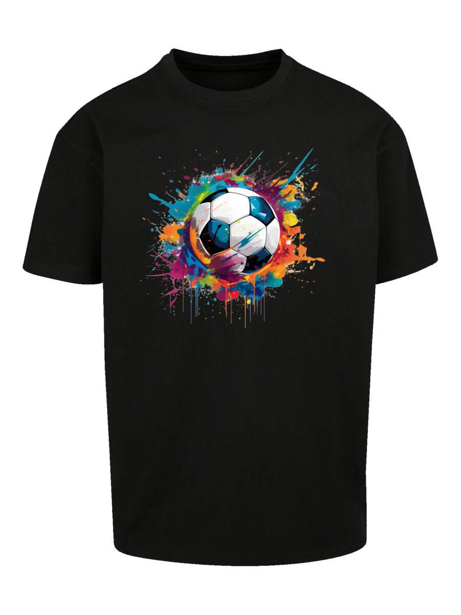 

Рубашка F4NT4STIC Bunte Fußball Grafik, черный