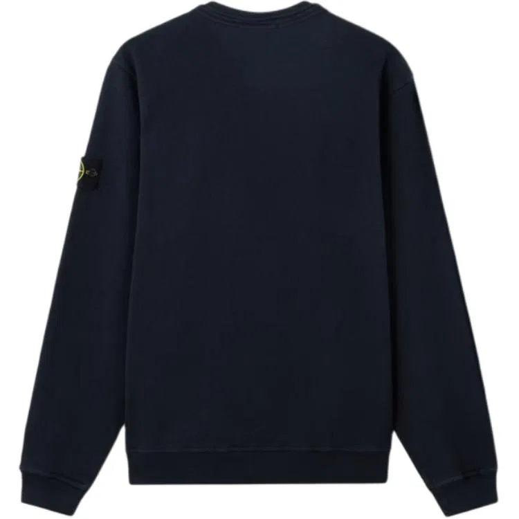 Свитшот с заплаткой crewneck STONE ISLAND, Navy Blue — фото 3