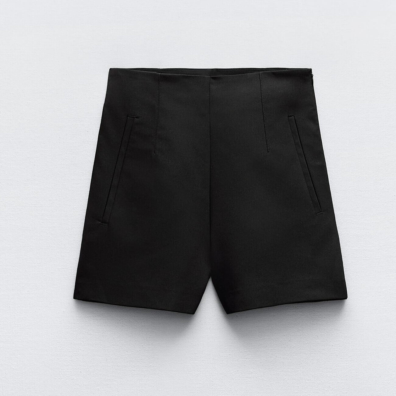 

Шорты Zara High-waist Bermuda, черный