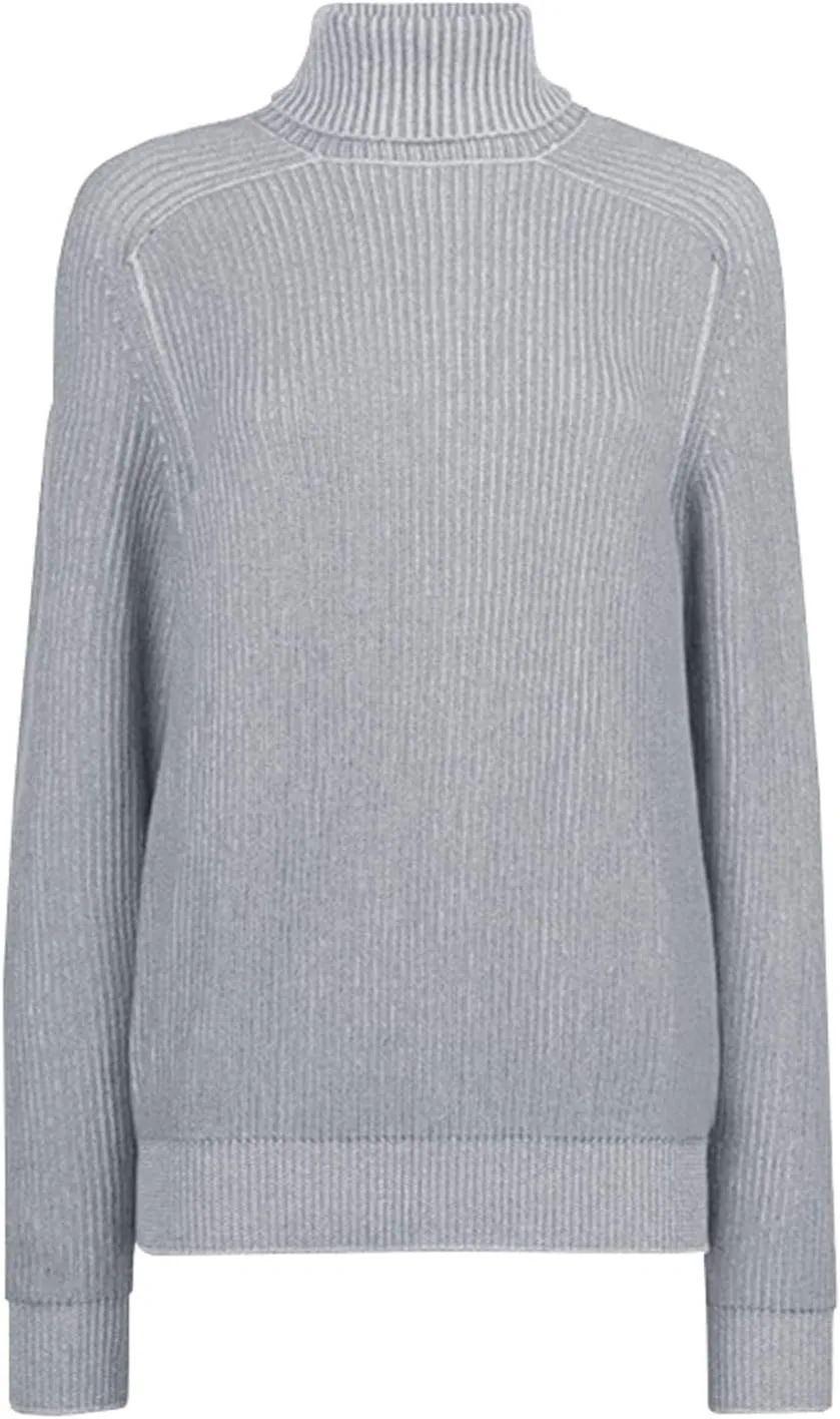 

Мужской вязаный свитер Regular Fit с длинным рукавом и воротником-стойкой