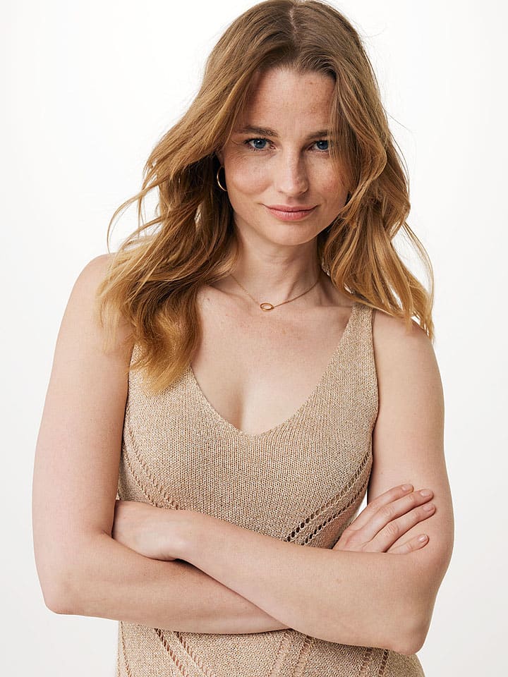 

Mexx Вязаное платье бежевого цвета