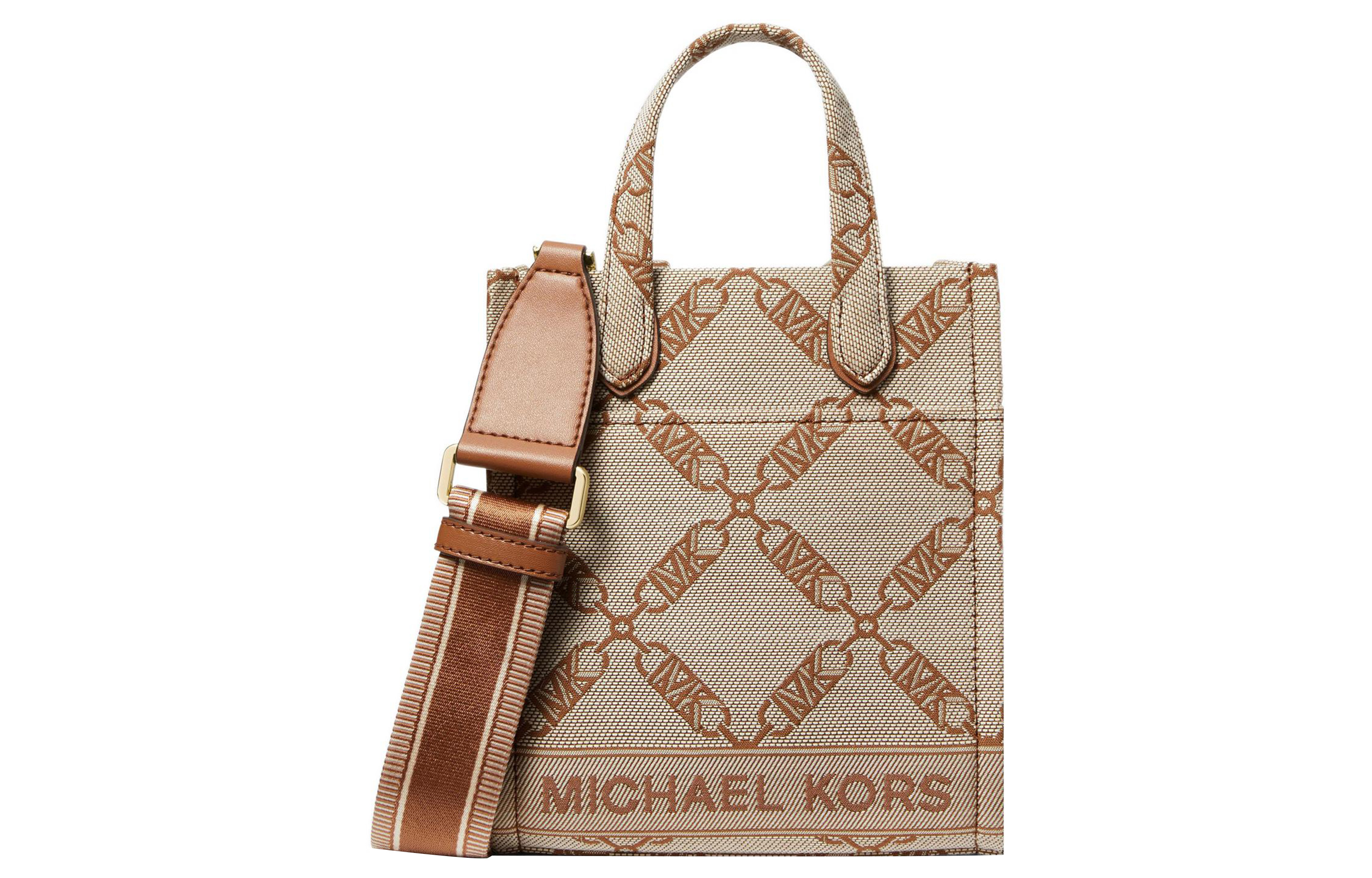 

MICHAEL KORS Сумка-шоппер Gigi Fabric Tote Bag, сумка для покупок, дамская сумочка, сумка через плечо, женская бежево-желто-коричневая