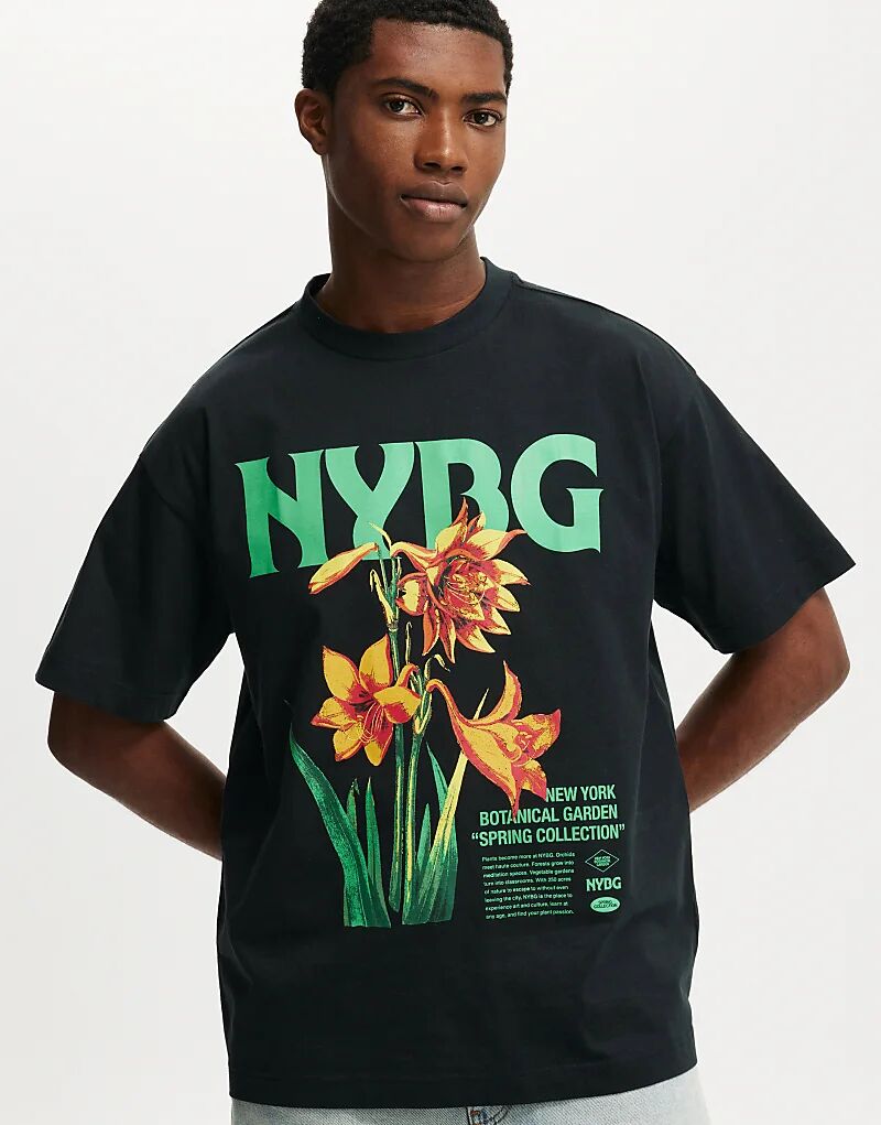 

Футболка Cotton On Box Fit с лицензией New York, черная Cotton:On