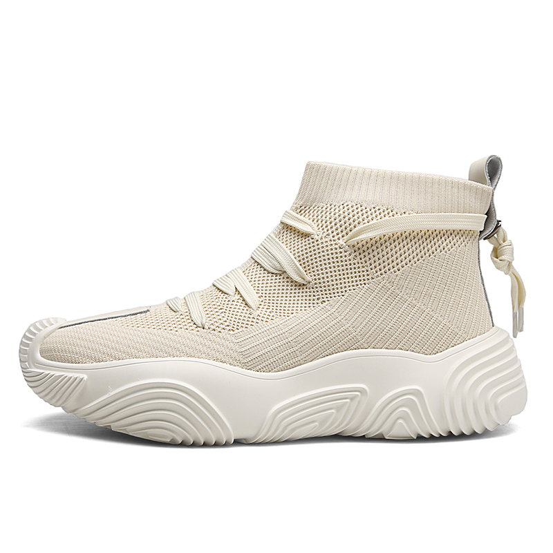

CHAOPAISHA Амортизирующие износостойкие высокие кеды унисекс бежевые, цвет Beige