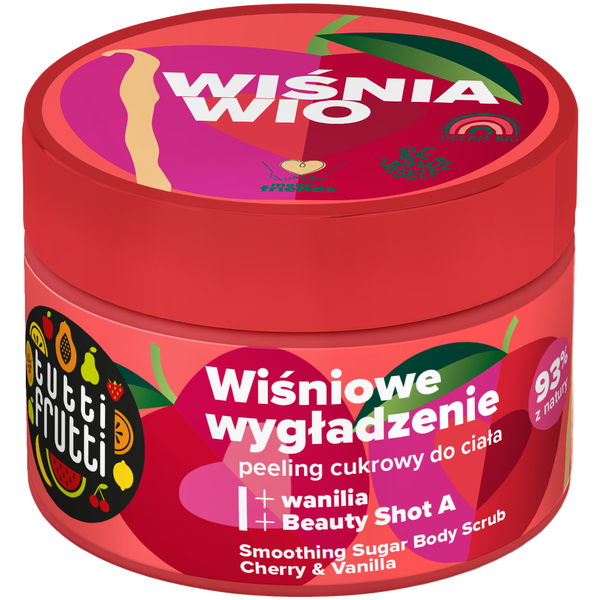

Разглаживающий сахарный скраб для тела, 300 г Tutti Frutti Wiśnia wio