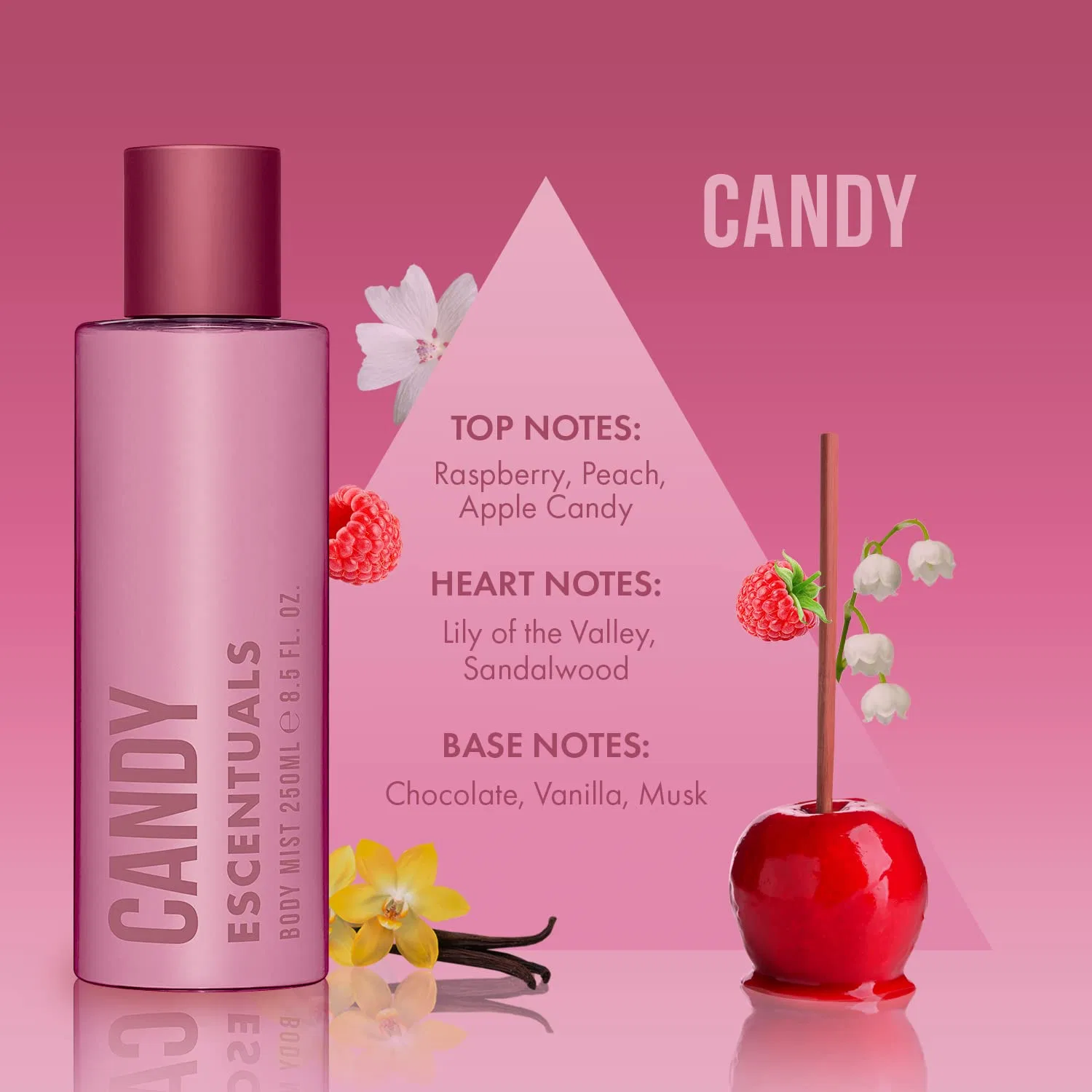 Набор женских спреев для тела Escentuals Candy Cloud, 3 x 250 мл Escentuals — фото 4