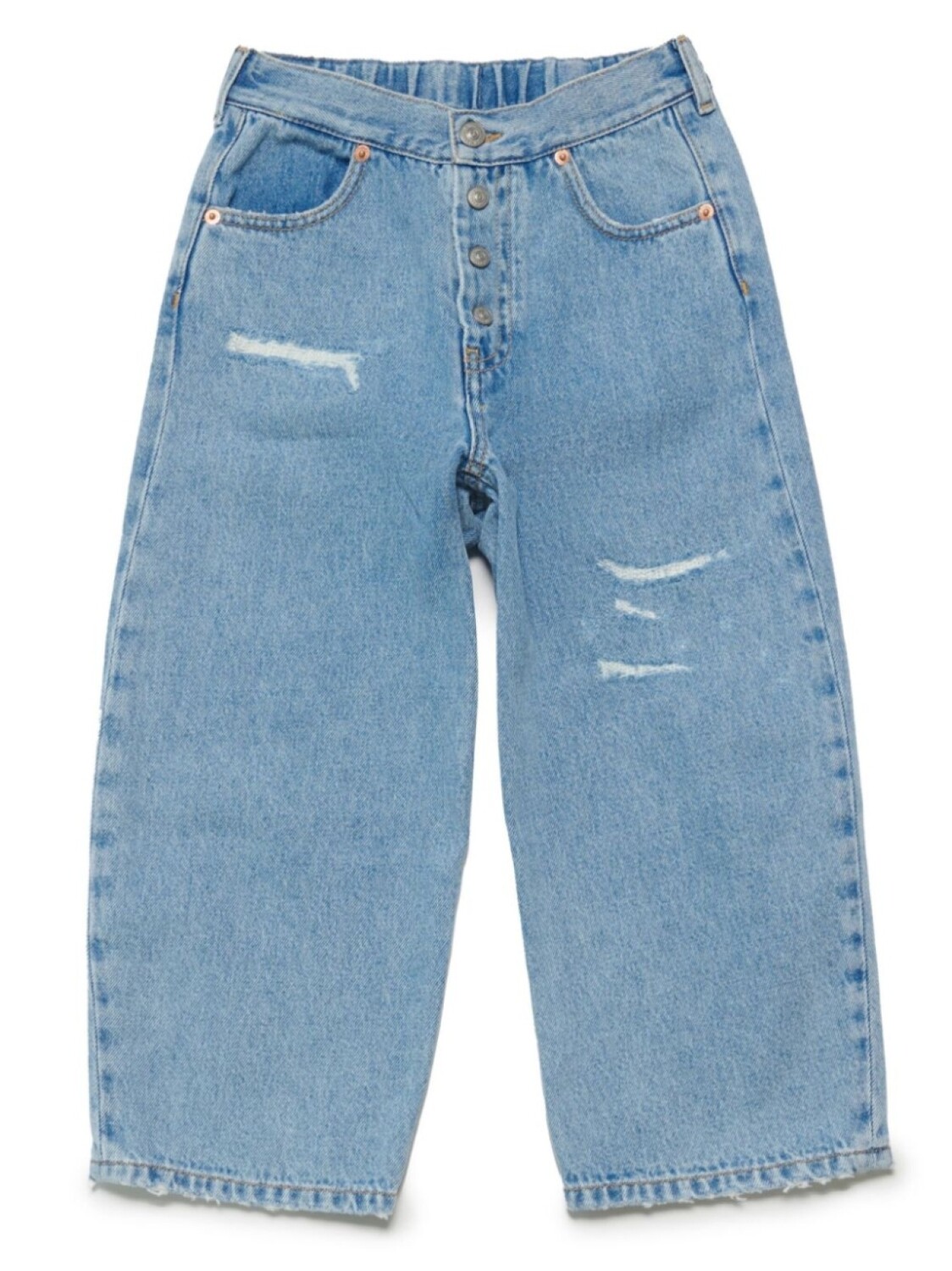 

MM6 Maison Margiela Kids джинсы с нашивкой-логотипом, синий