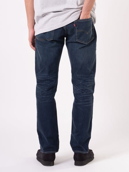 Джинсы зауженные 502 темно-синего цвета, темно-винтажные Levi's, Dark Indigo - Worn In — фото 3