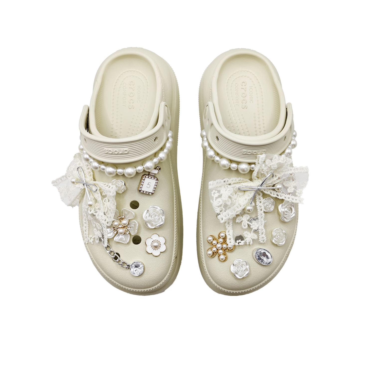 Crocs Кроссовки Crush Clog для женщин в цвете кость, цвет Bone — фото 4