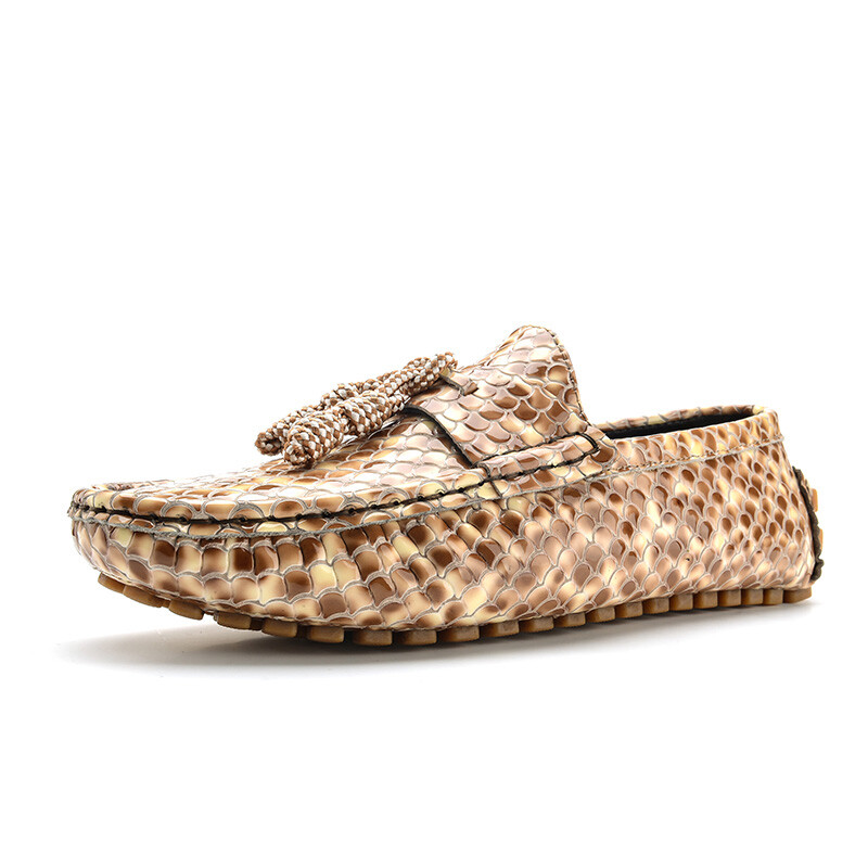 

Gommino Лоферы Мужские Norvincy, цвет Snake Pattern Black