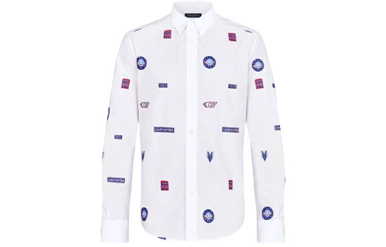 

Новые квартальные продукты LV Shirt Men White Louis Vuitton, белый