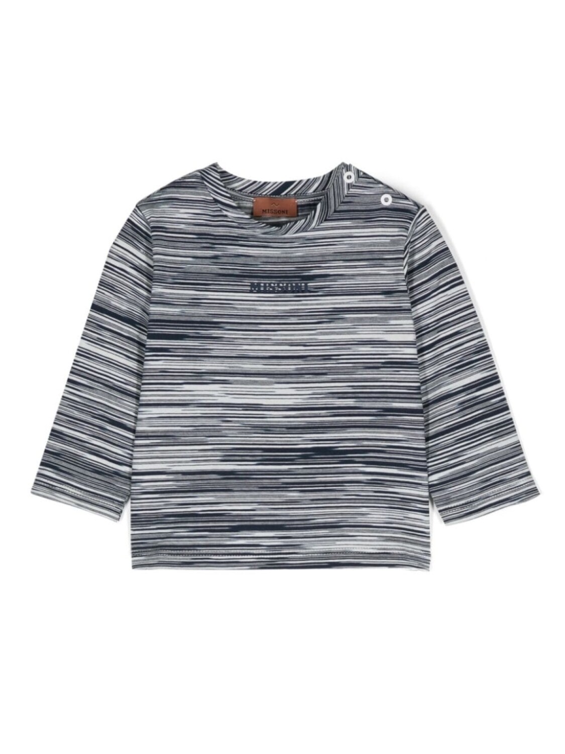 

Missoni Kids полосатая хлопковая футболка, синий