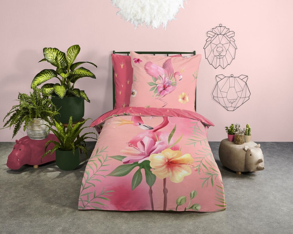 

Детское постельное белье Good Morning Фламинго - 135х200 см - 100% хлопок Muller Textil