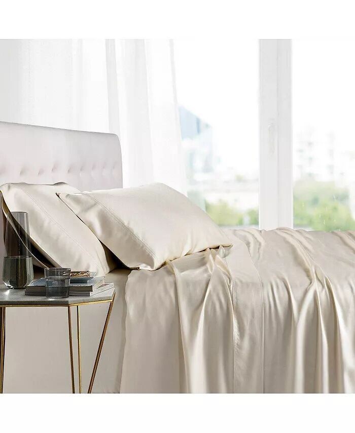 

100% вискоза из бамбукового листа, набор из 5 предметов, Split California King Egyptian Linens, слоновая кость