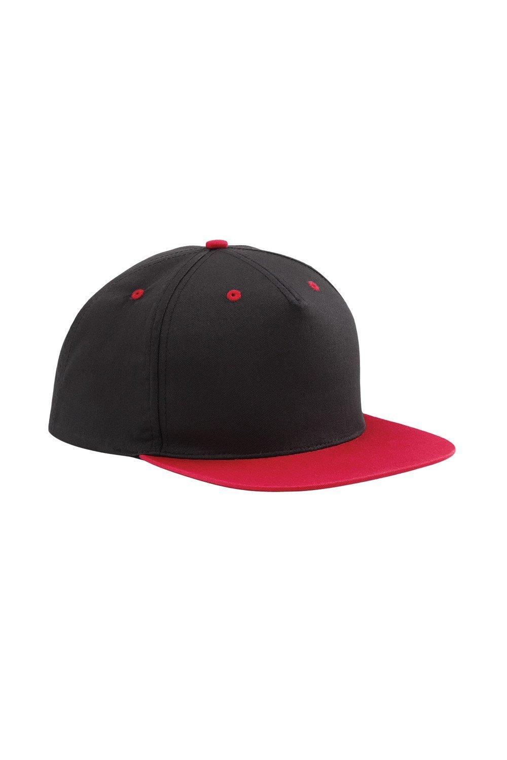 

Кепка Snapback с контрастными 5 панелями Beechfield, черный