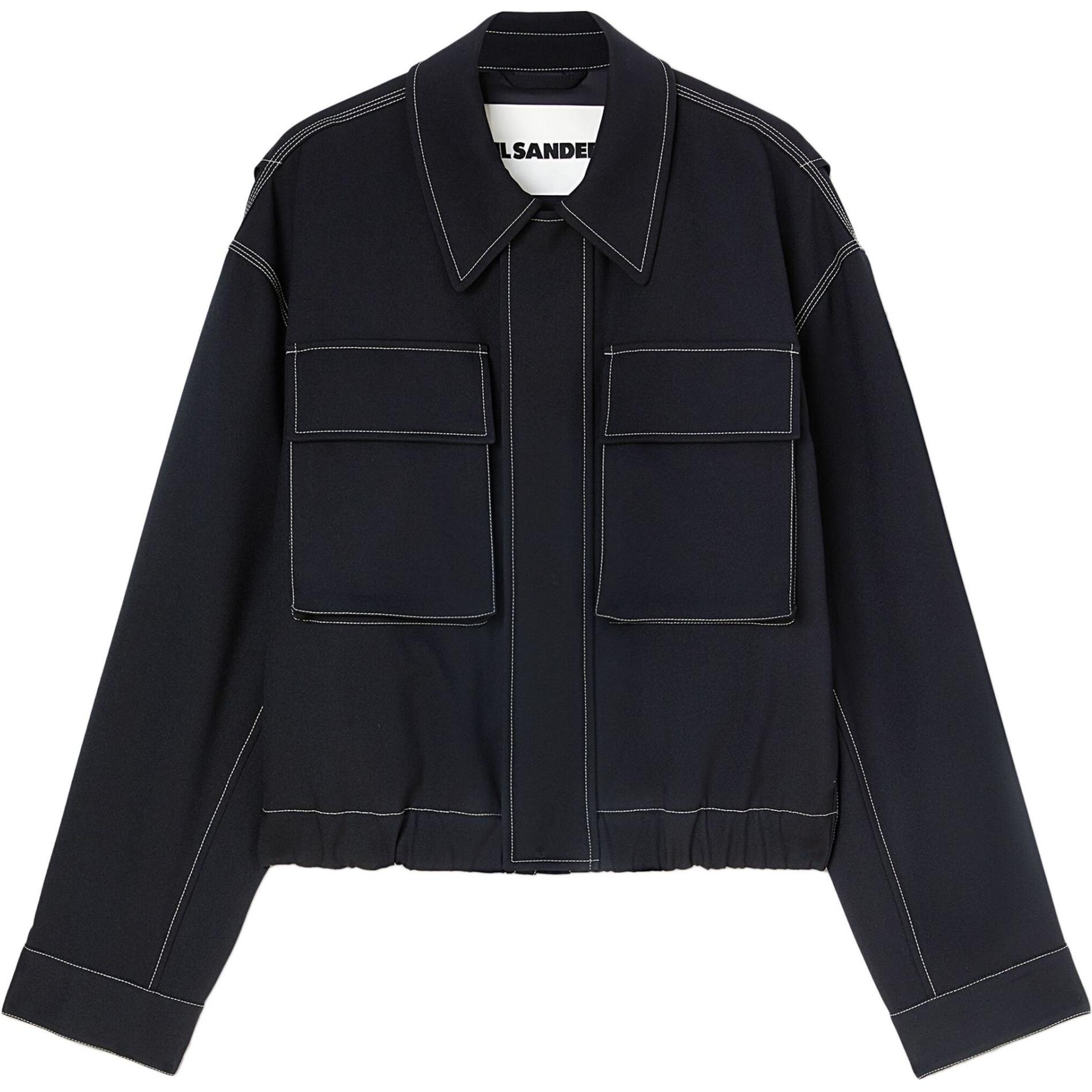 

JIL SANDER Контрастный стеганый блузон, Midnight Blue