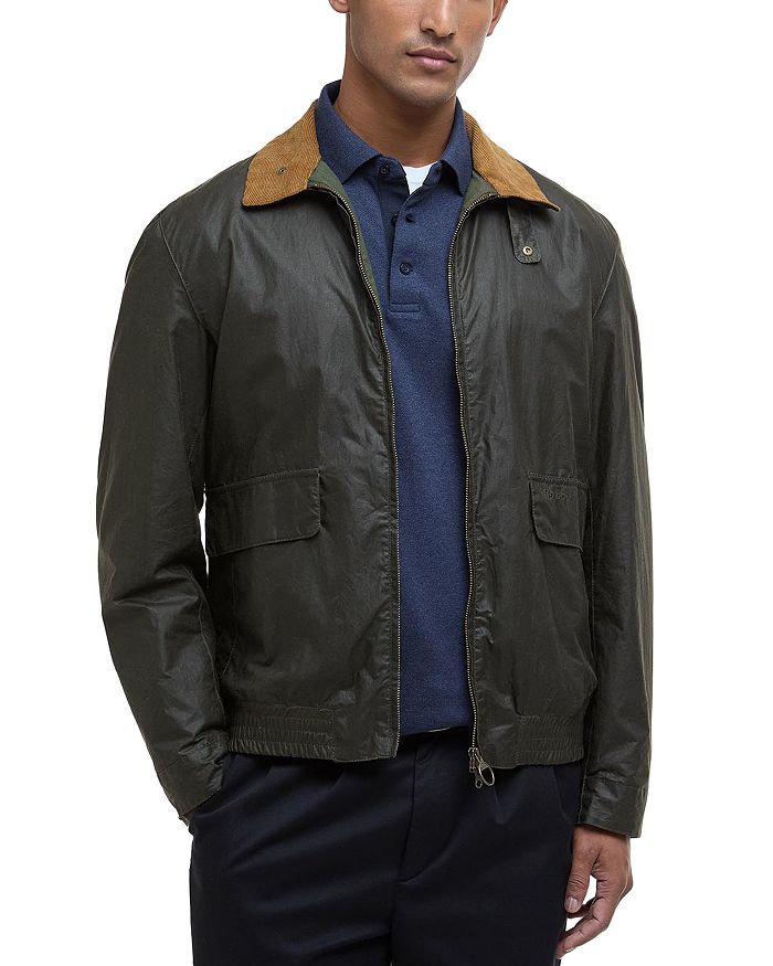 

Куртка Barbour Newbury Regular Fit Waxed, зеленый