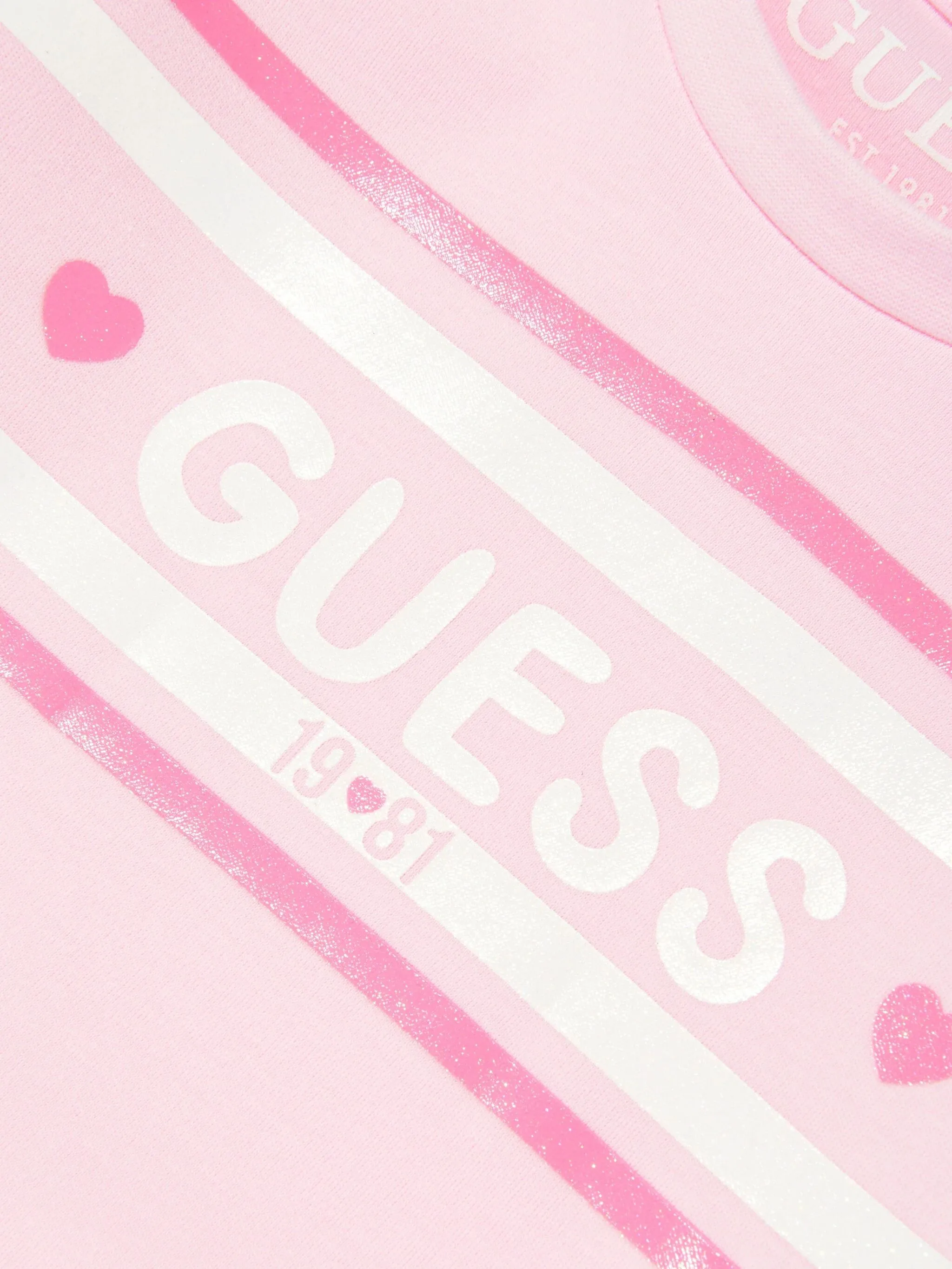 Платье-толстовка со вставкой из тюля Guess Kids, розовый — фото 4