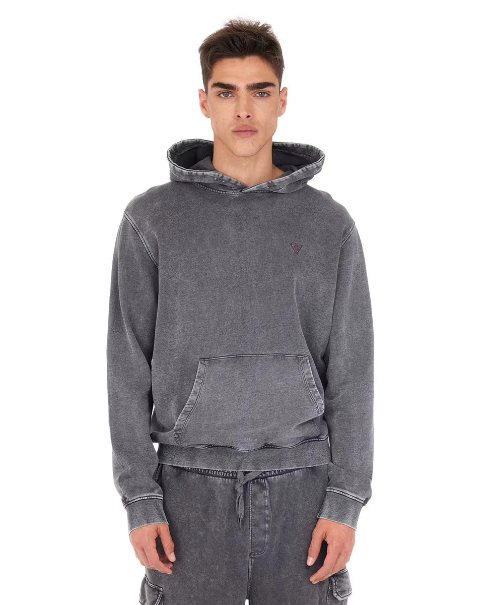 

Мужская толстовка с капюшоном с карманами Guess, темно-серый