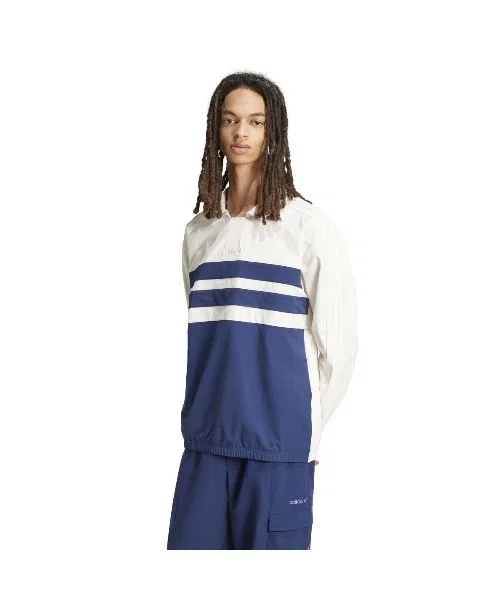 Тренировочная куртка adidas Originals, свободный крой, тёмно-синяя
