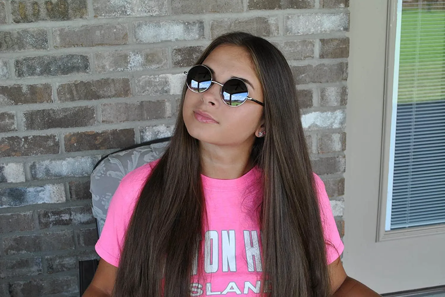 

12 круглых ретро-винтажных солнцезащитных очков с металлической оправой, цветными и зеркальными линзами, большими и маленькими линзами, 43mm Silver/Smoke