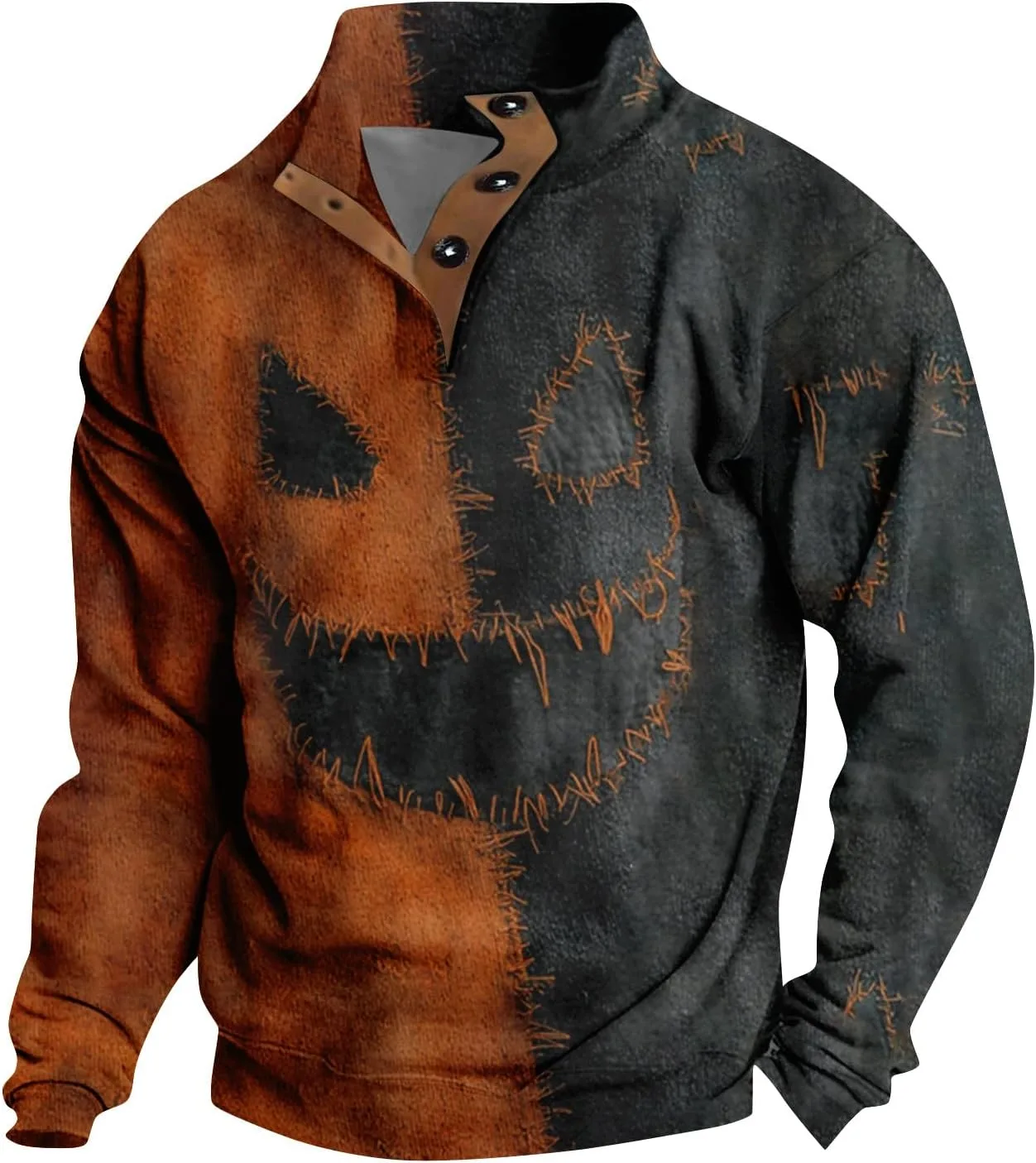 

Мужская худи Western Halloween с кнопками Henley Kvsozwuty