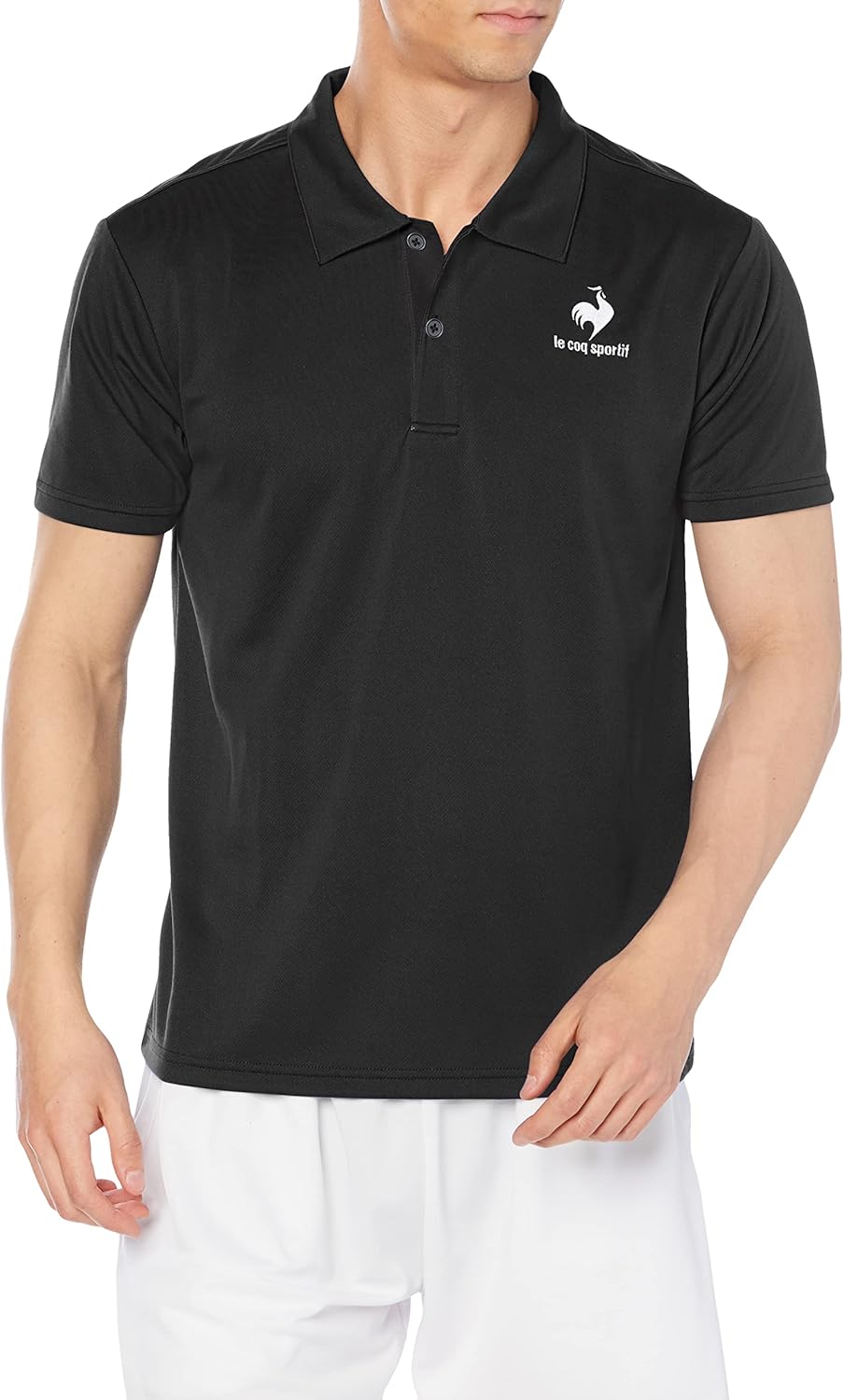 

Мужская поло-рубашка Le Coq Sportif с коротким рукавом и воротником, влагоотводящая, быстросохнущая, эластичная и с защитой от УФ-излучения