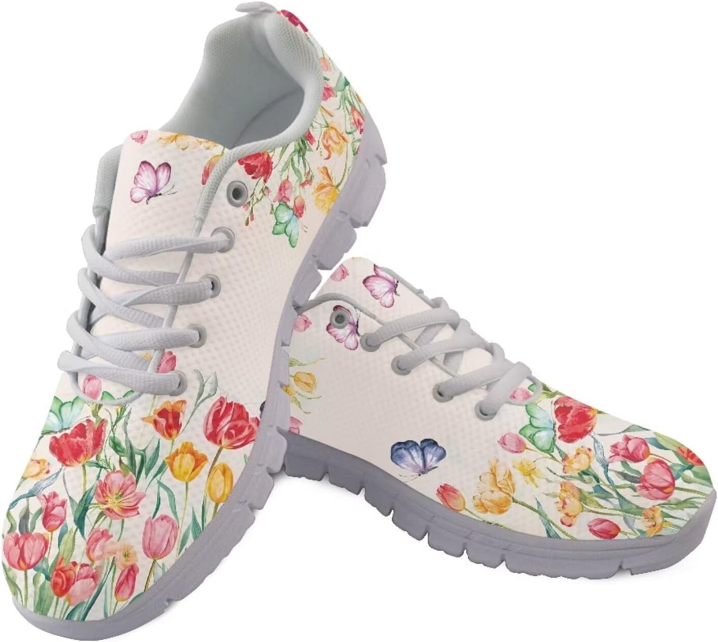 

Мужские и женские кроссовки GIFTPUZZ, дышащие с сеткой, повседневные спортивные, легкие, на шнуровке, для ходьбы, Flower