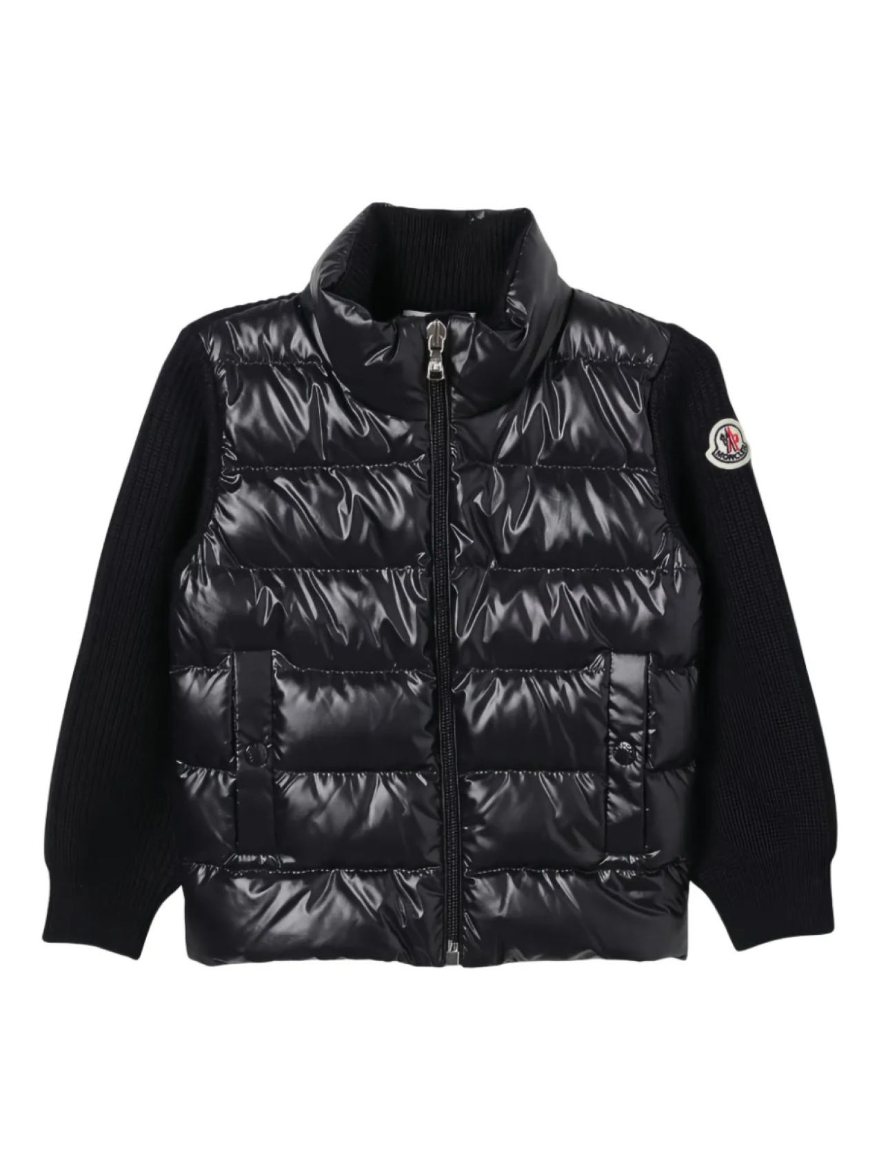 

Moncler Enfant куртка на молнии с дутыми вставками, синий