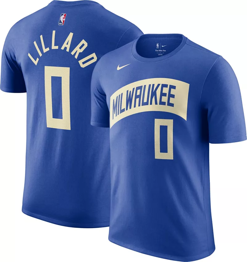 

Мужская футболка Nike City Edition Milwaukee Bucks Damian Lillard #0 2023-24