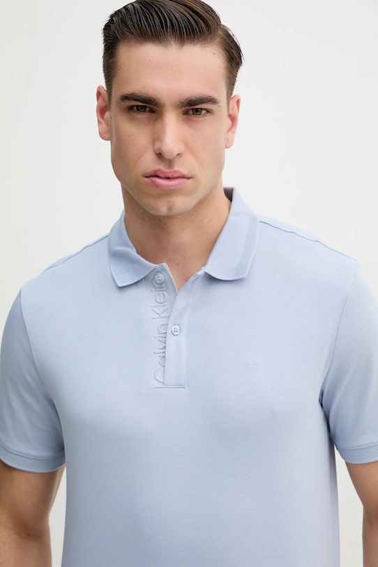 

Хлопковая поло Calvin Klein, синий