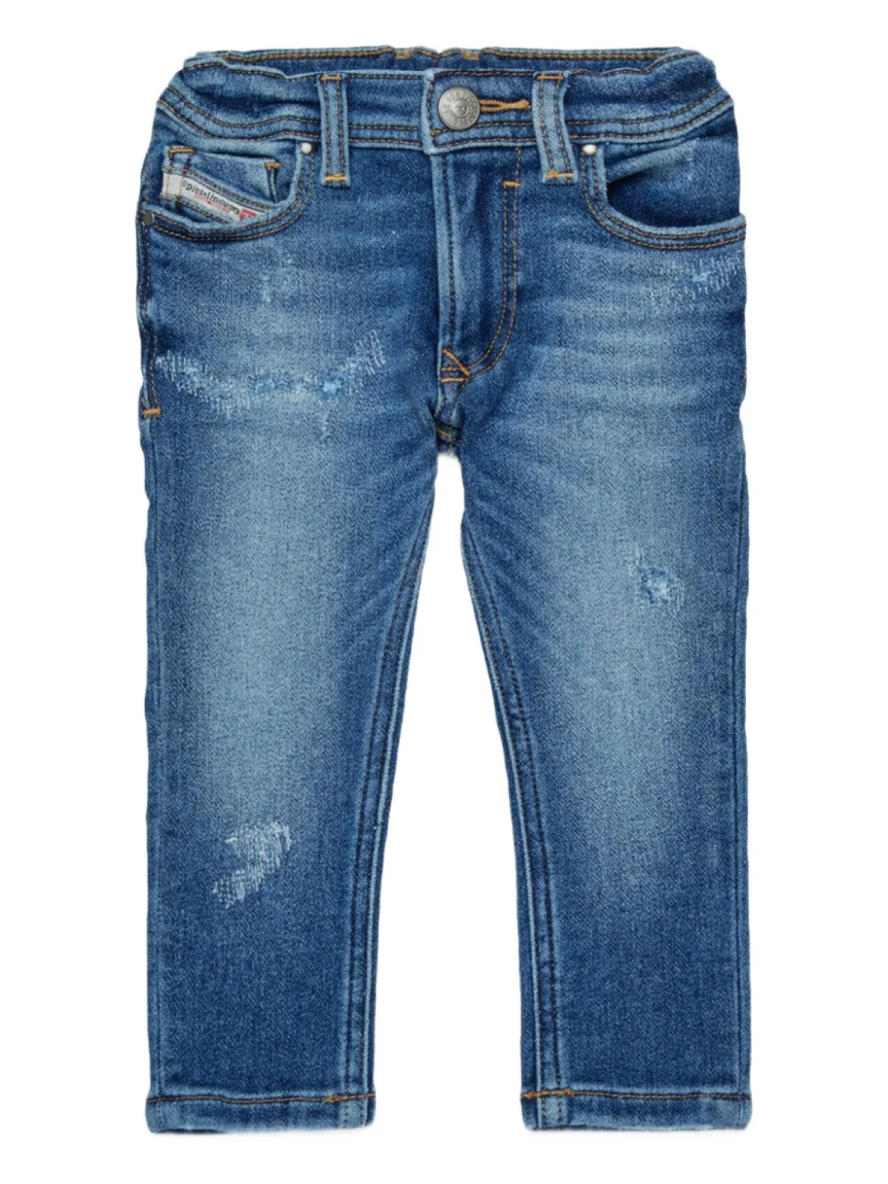 

Diesel Kids джинсы с эффектом потертости, синий