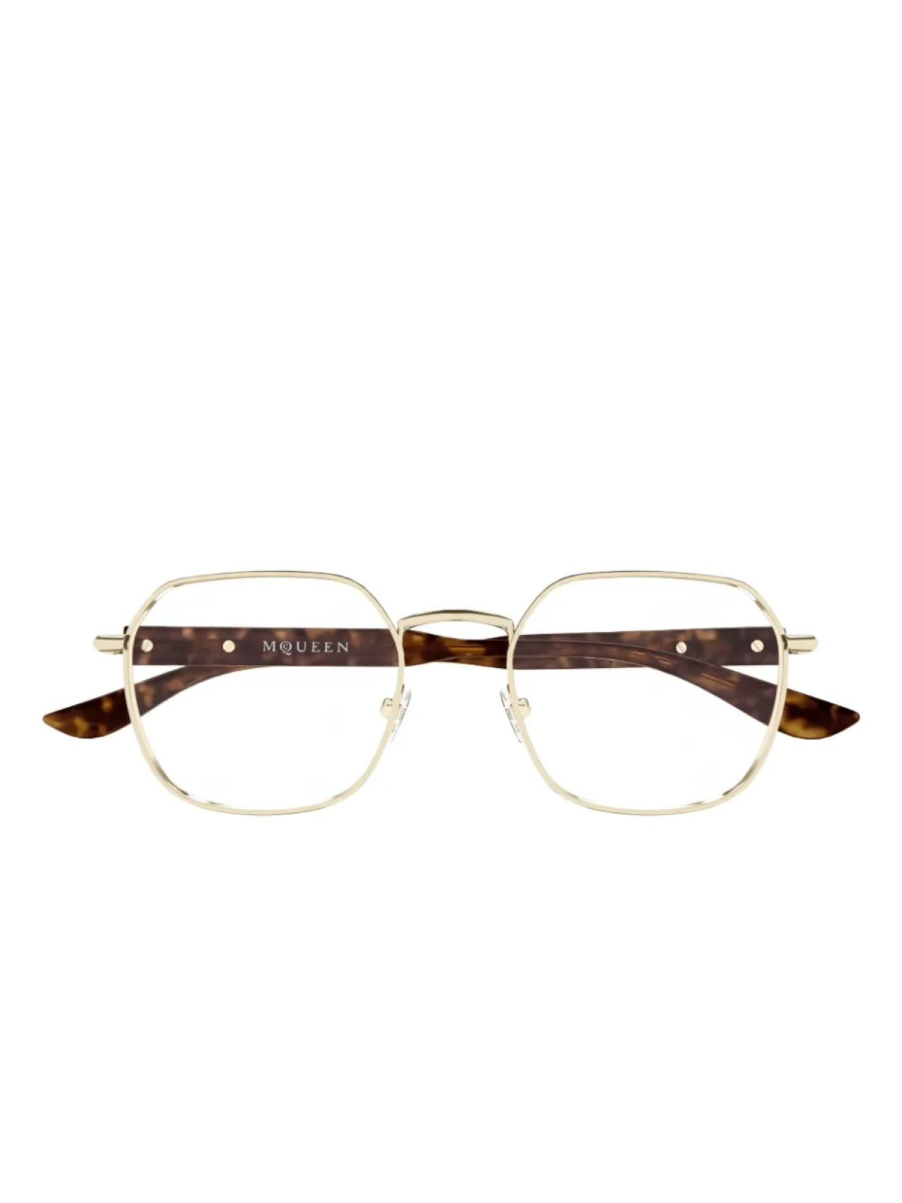 

Очки Alexander McQueen Eyewear в геометрической оправе, золотой