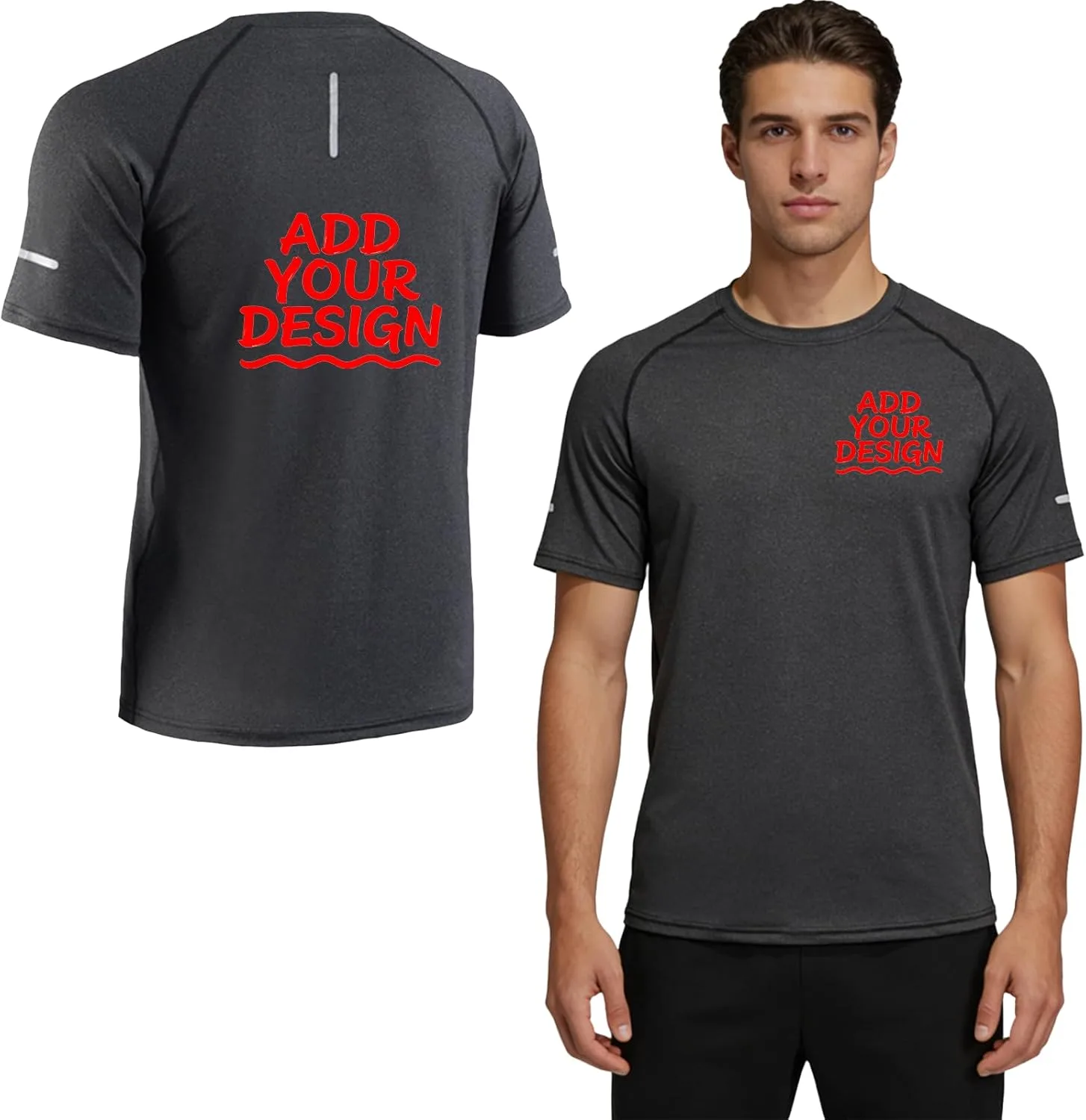 

Футболка мужская Custom Short Sleeve Tee Quick Dry Moisture Wicking для бега и тренировок ABOUTCOUTY