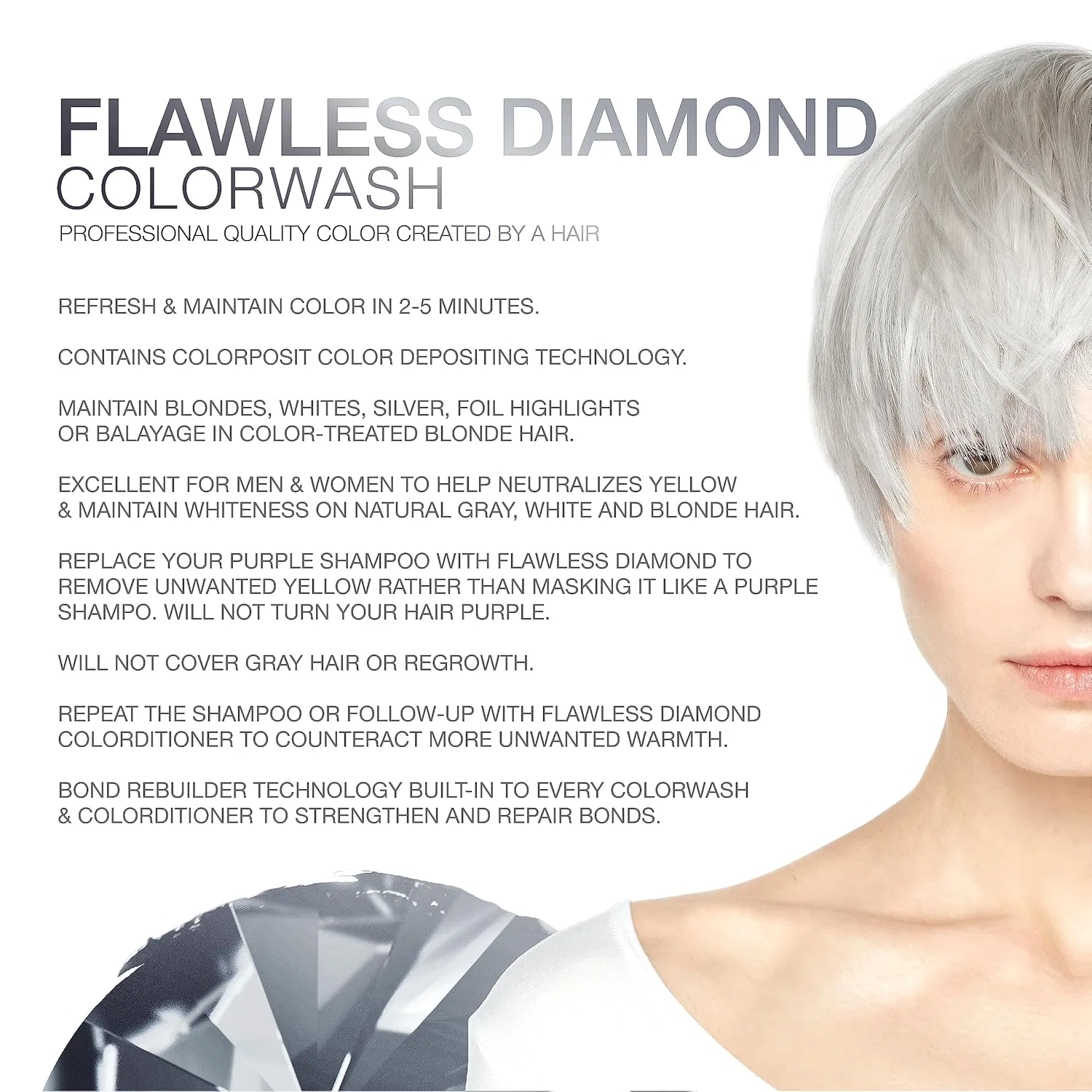 Шампунь для окрашивания волос «Gem Lights Colorwash Flawless Diamond» от Celeb Luxury Celeb Luxury — фото 2