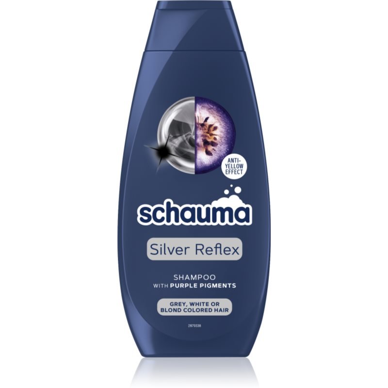 

Schwarzkopf Schauma Silver Reflex, Шампунь, нейтрализующий желтые оттенки для осветленных волос, с холодными прядями блонда, 400 мл