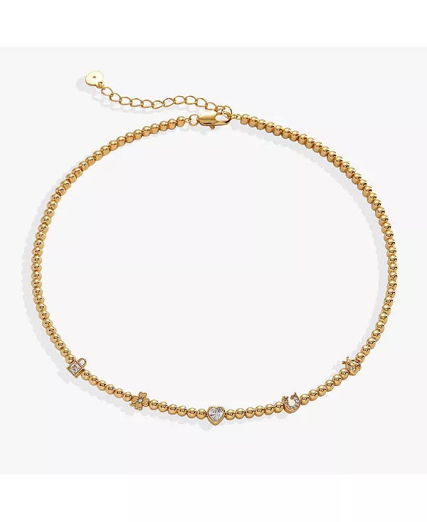 

Металлическое теннисное ожерелье «Любовь и удача» Alex And Ani, gold