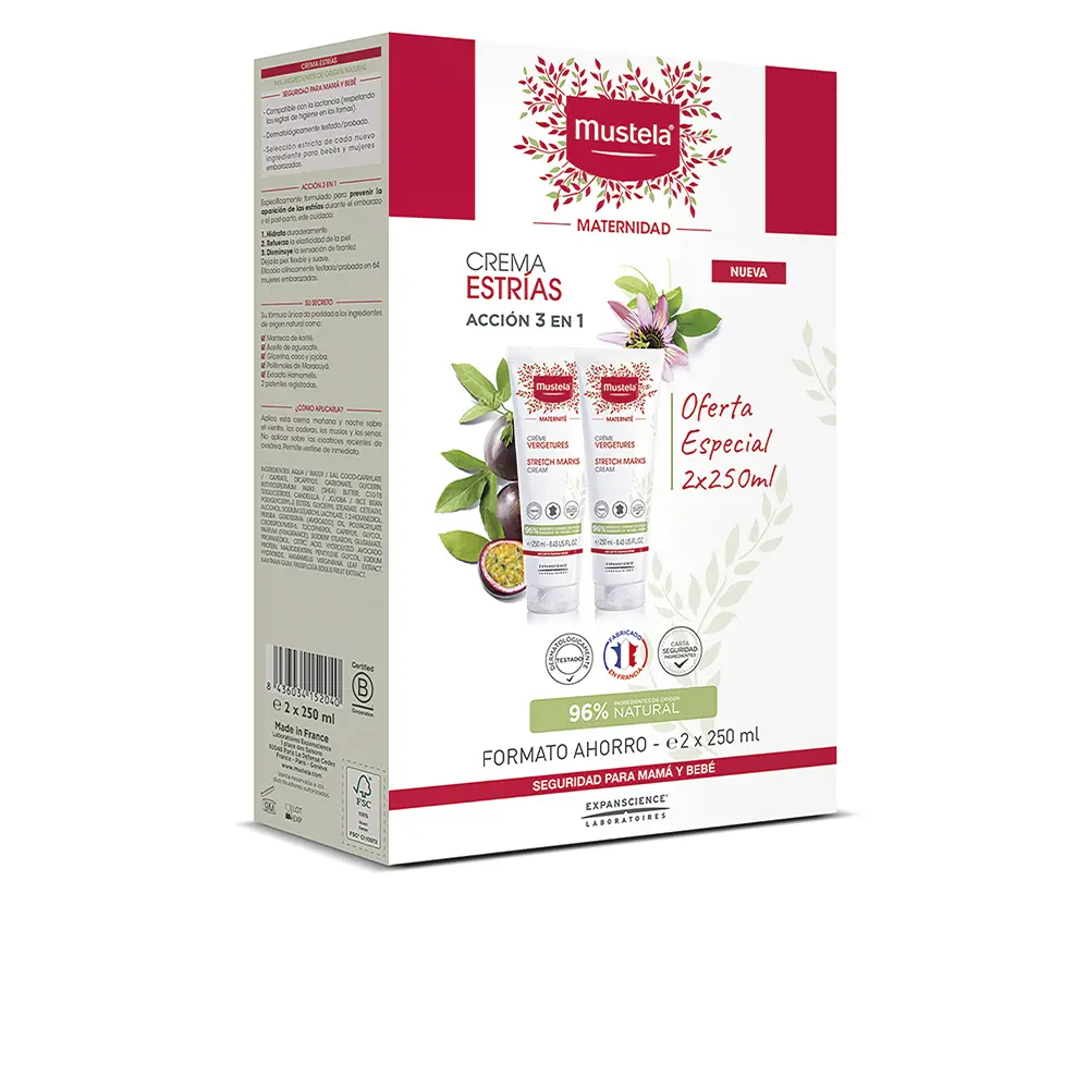 

Крем для тела Maternidad duo crema prevención estrías Mustela, 2 x 250 мл.