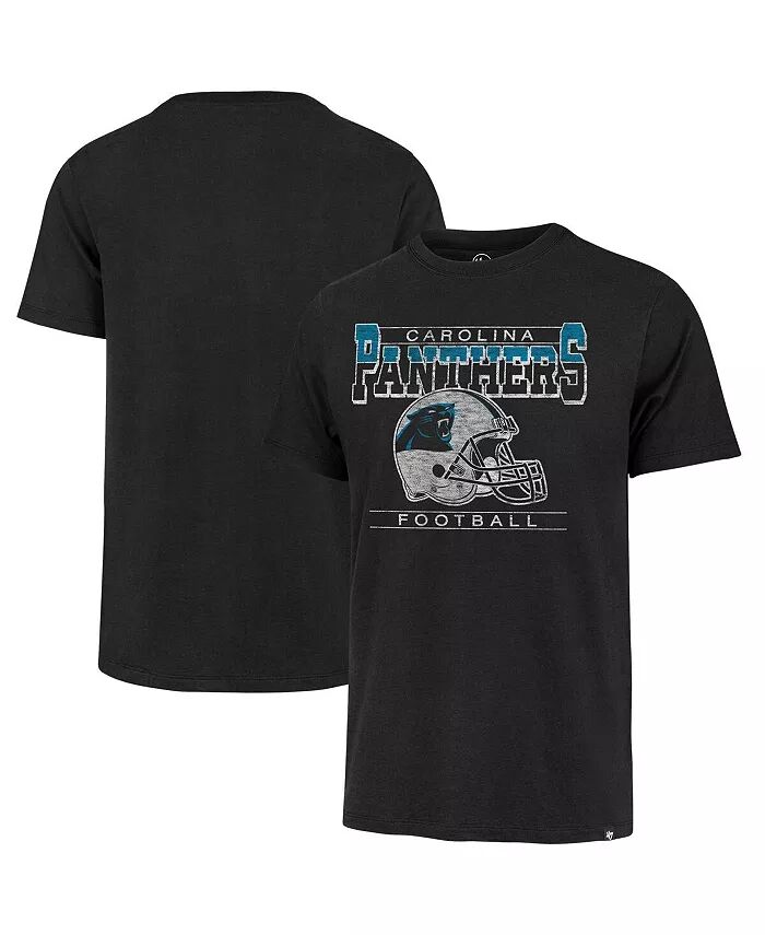 

Мужская черная потертая футболка Carolina Panthers Gridiron Classics Time Lock Franklin '47 Brand