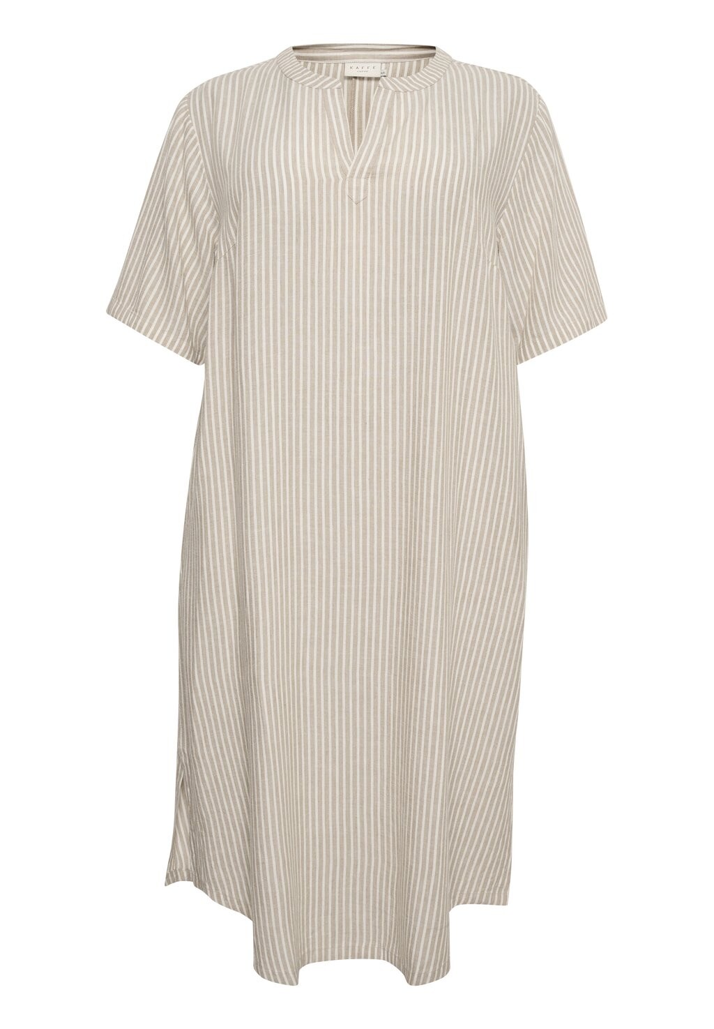 

Дневное платье Mille Kaftan Kaffe Curve, меловая полоска из шиншиллы