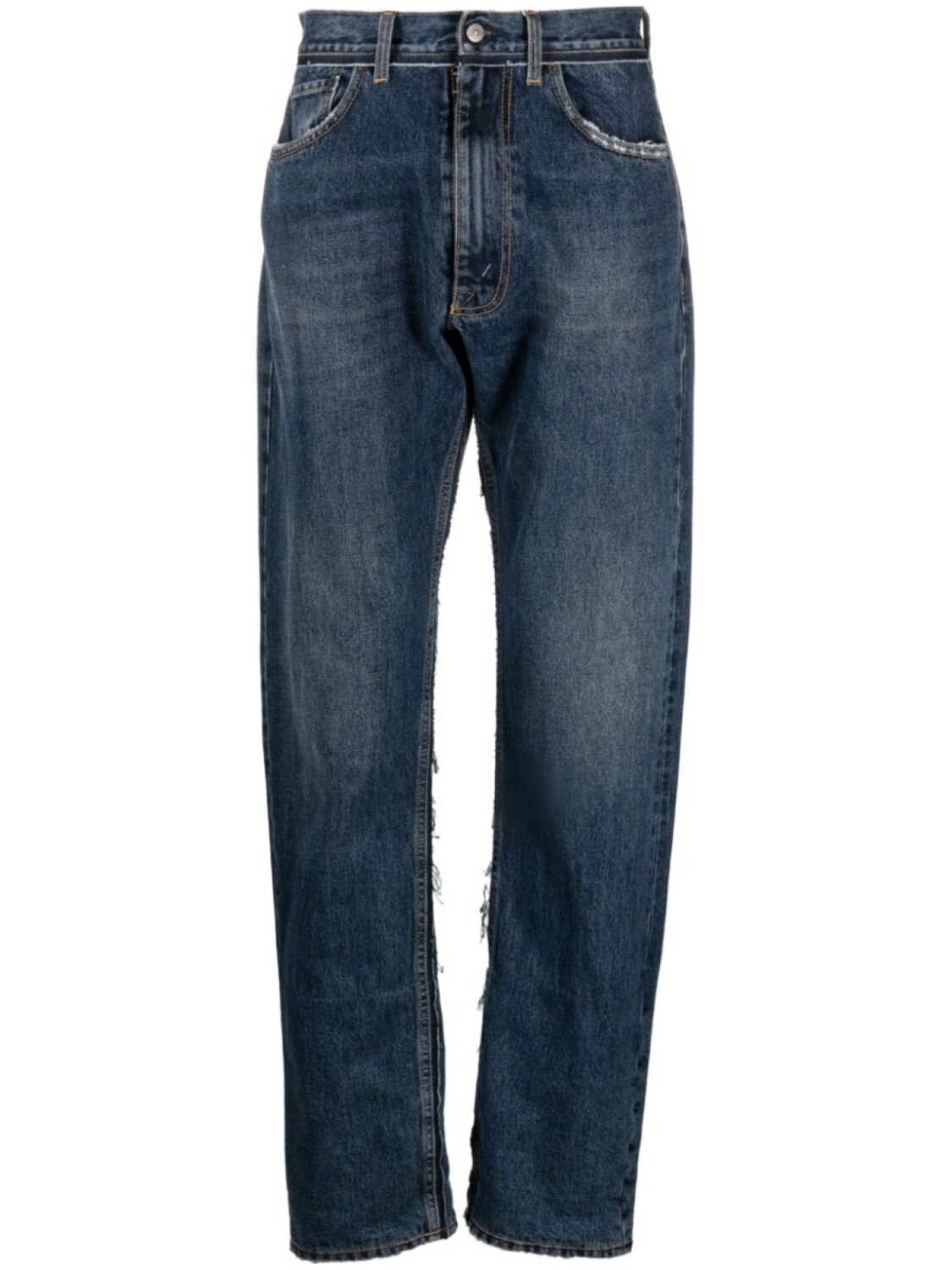 

Maison Margiela зауженные джинсы из коллаборации с Pendleton, синий