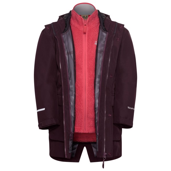 Детская куртка 3-в-1 Canvey - двойная куртка Jack Wolfskin, Amaranth — фото 4