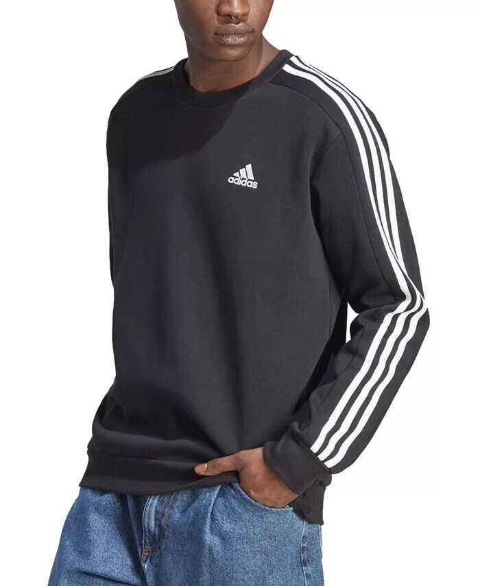 

Мужская флисовая толстовка с тремя полосками Essentials adidas, коричневый