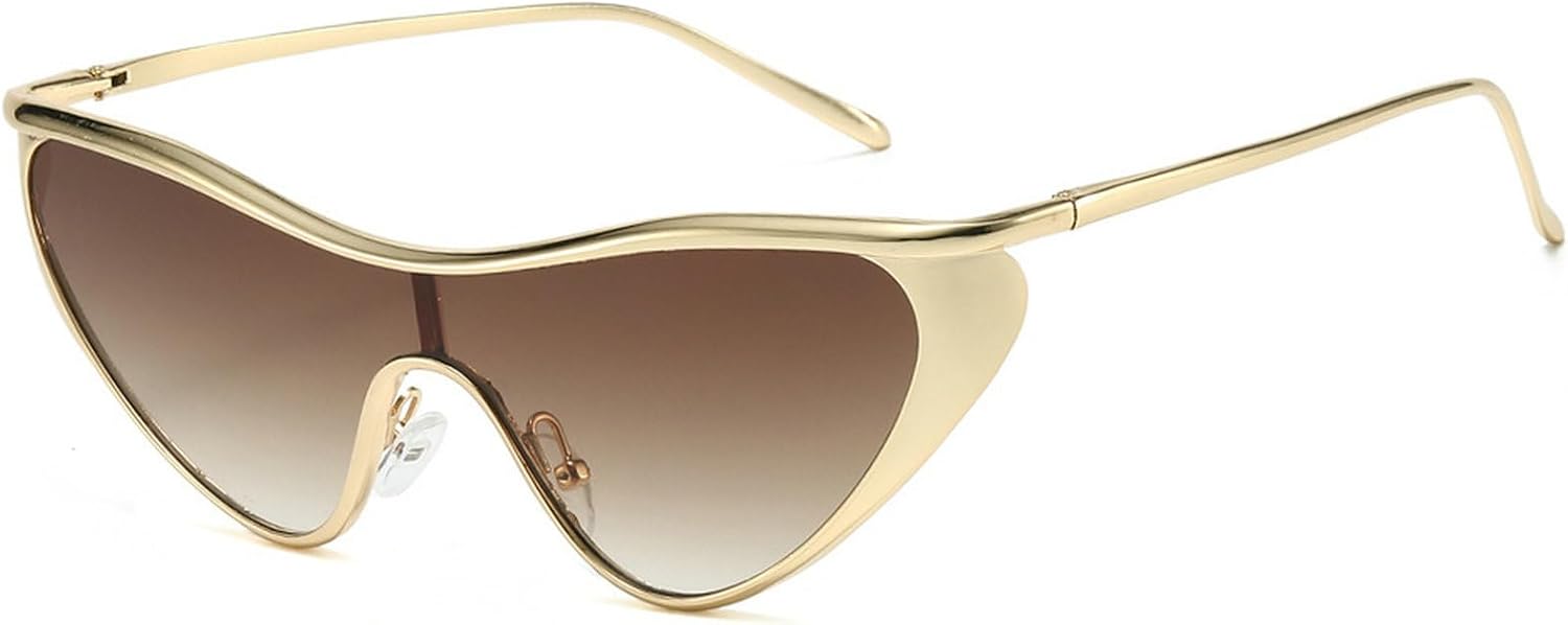 

Солнцезащитные очки в стиле панк «кошачий глаз» в стиле Y2K для женщин, роскошные цельные солнцезащитные очки 2025 года, винтажные очки-щитки с защитой от УФ-излучения UV400, модные солнцезащитные очки mincl, C6