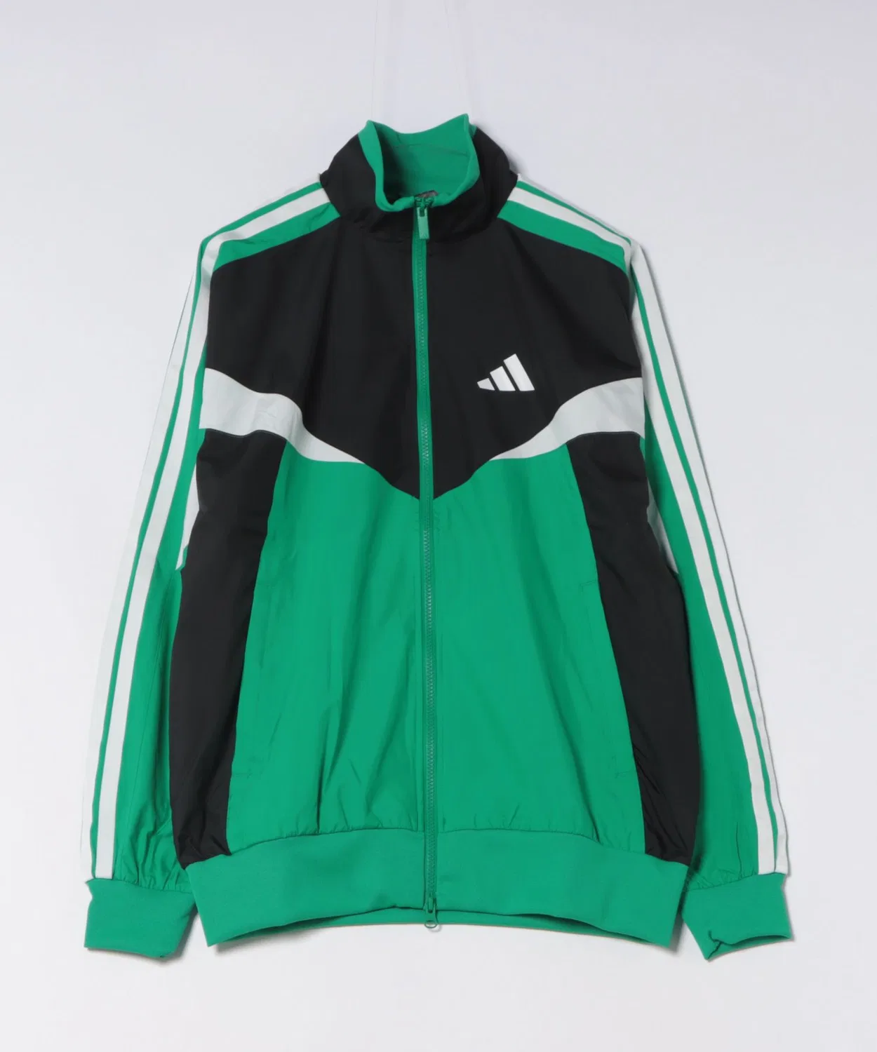 Ветровка adidas Mesh Loose Fit Color Block, зелёная