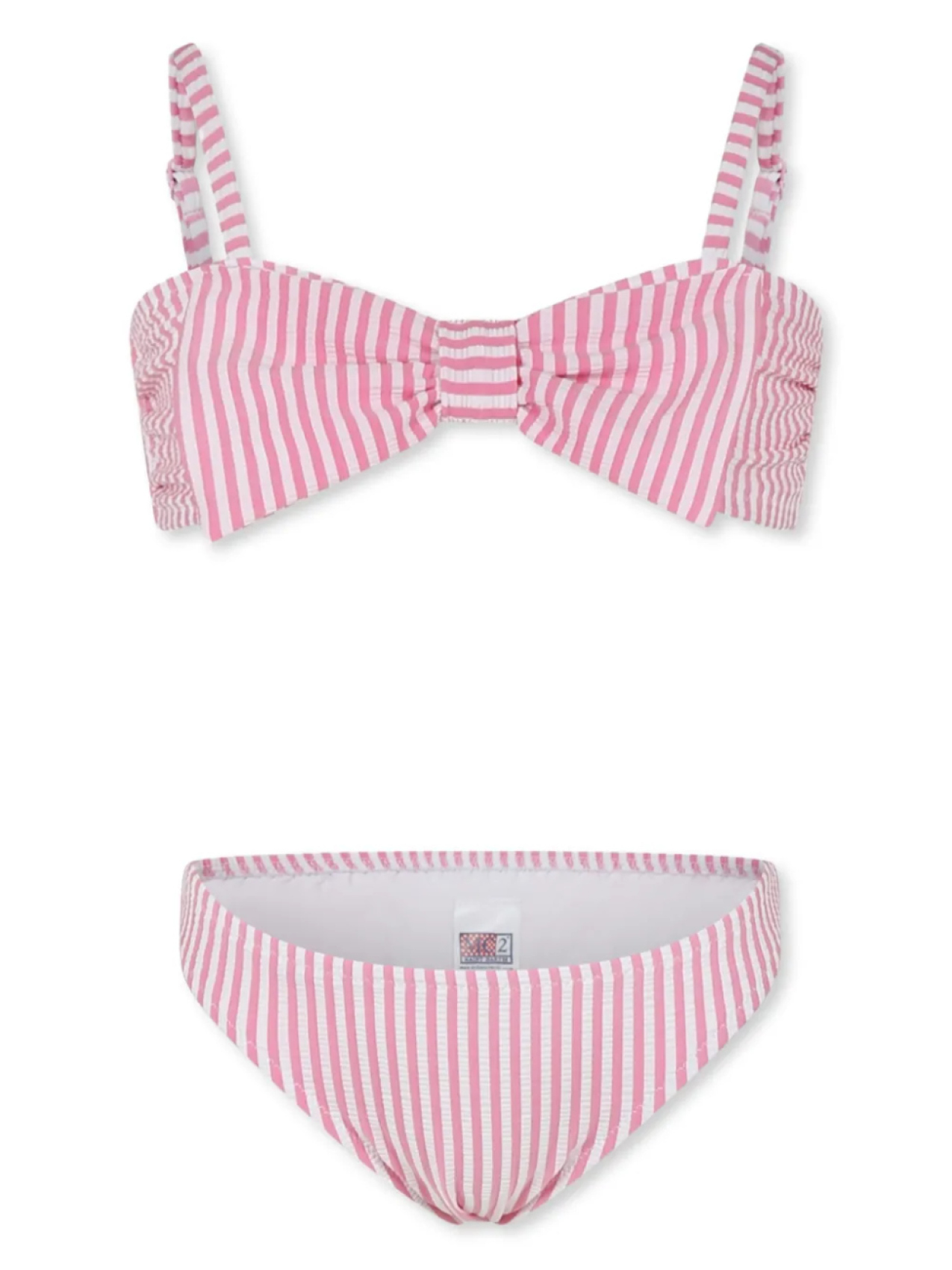 

MC2 Saint Barth Kids полосатый бикини, розовый