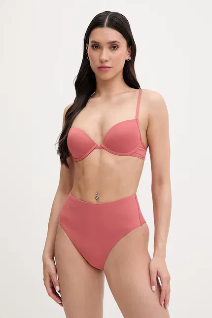 Купальник раздельный лиф на косточках Calvin Klein, розовый — фото 2