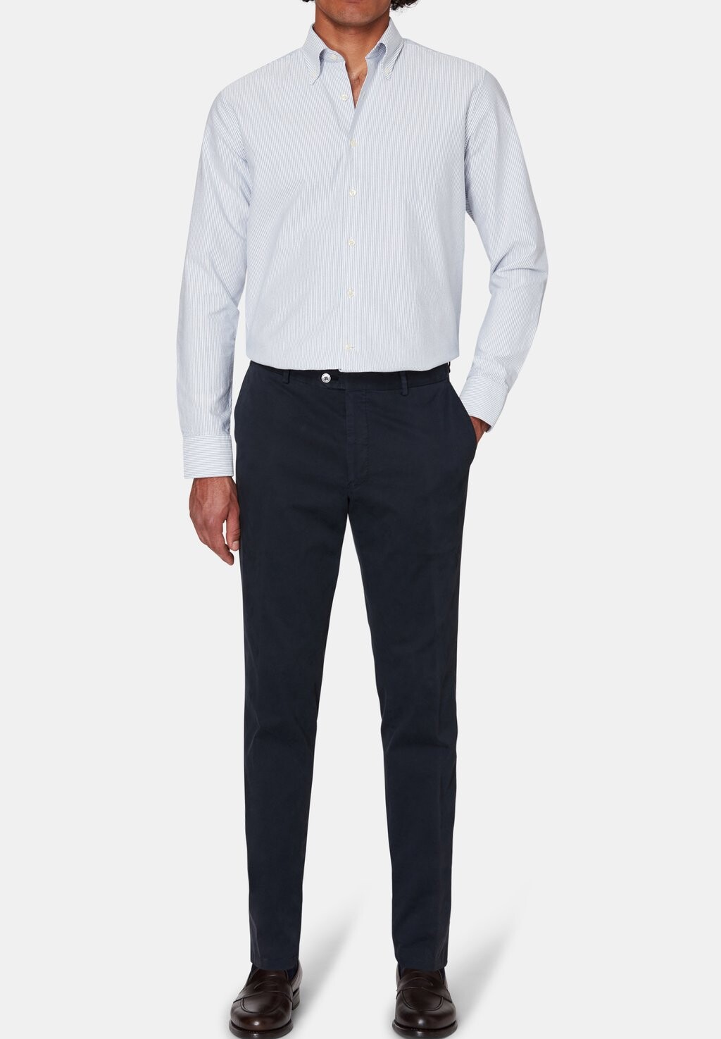 

Чиносы DENZ Oscar Jacobson, цвет navy sea blue