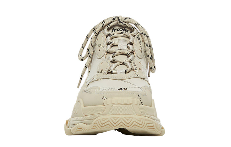 Кроссовки (WMNS) Balenciaga Triple S Sneaker 'All Over Logo - Beige' 524039W2FA19710, кремовый — фото 3